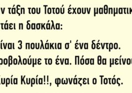 Ανέκδοτο: Στην τάξη του Τοτού έχουν μαθηματικά