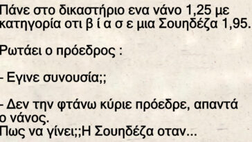 Το ανέκδοτο της ημέρας: Νανος Β ι α σ ε Σουηδεζα 2 μετρα…