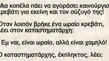 Μια κοπέλα πάει να αγοράσει καινούργιο κρεβάτι για εκείνη και τον σύζυγό της