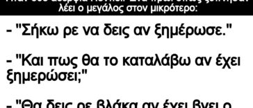 Ανέκδοτο: Ήταν δύο αδέρφια Πόντιοι. Ένα πρωί όπως ξύπνησαν λέει ο μεγάλος στον μικρότερο