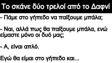 Ανέκδοτο: Το σκάνε δύο τρελοί από το Δαφνί: