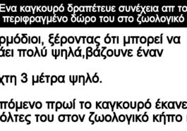 Ανέκδοτο: Ένα καγκουρό δραπέτευε συνέχεια απο ζωολογικό κήπο