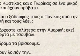 Ανεκδοτάρα: Είναι ο Κωστίκας και ο Γιωρίκας σε ένα μικρό χωριό και έχουν πρόβατα